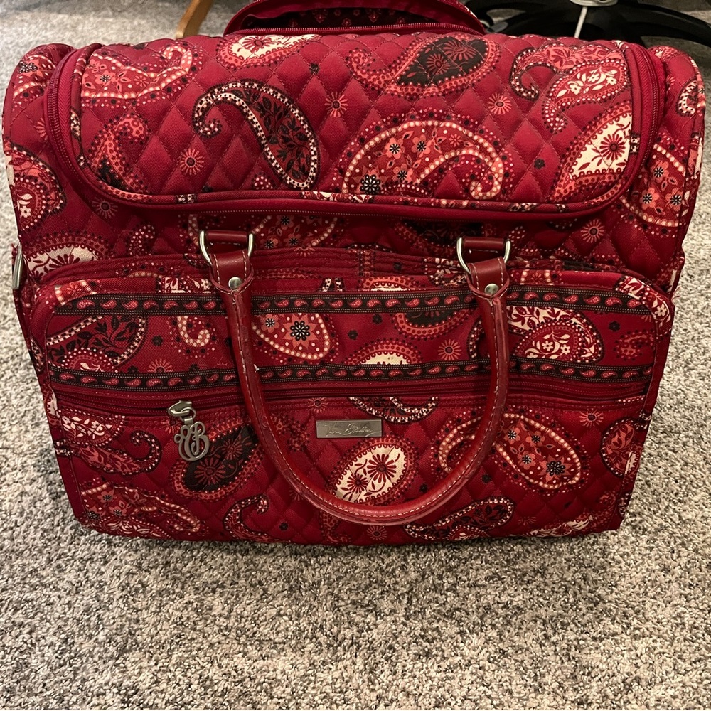 Vera Bradley Rolling Case in Vintage Mesa Red!